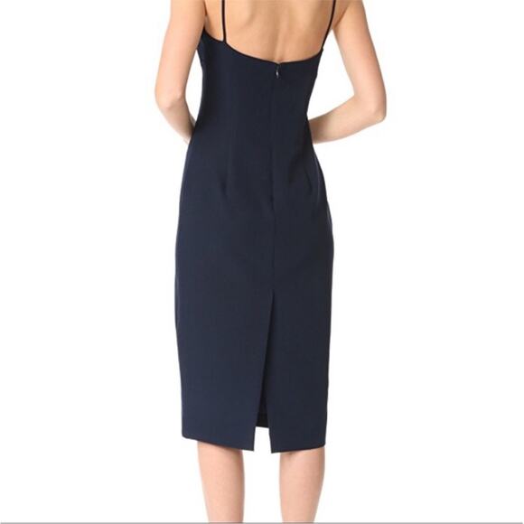 NWT Milly Midi Dress in Navy Size 2 - Picture 2 of 8